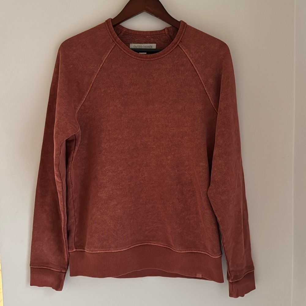 Outerknown Sur Sweatshirt Men’s Medium Hemp Organic Cotton Crewneck Paprika - Picture 2 of 11